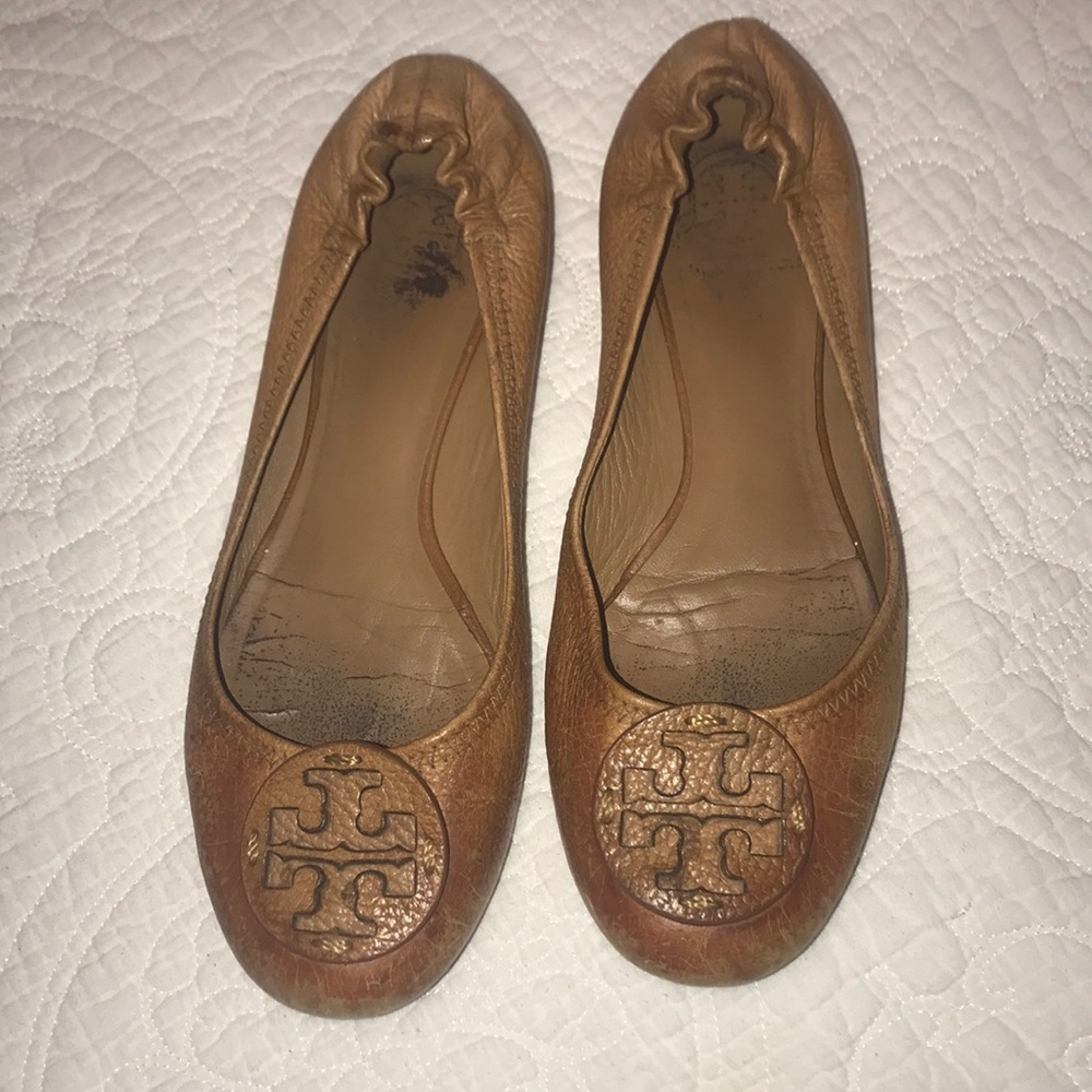⬇️CHEAP Tory Burch camel flats
